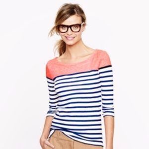 J. Crew Colorblock Striped Crewneck Tee